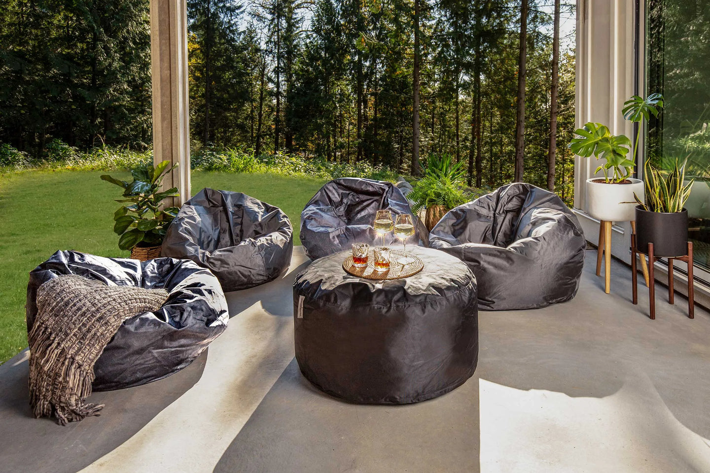 The Cali Set - Smoke Lounger Set - 3 Piece - Grey